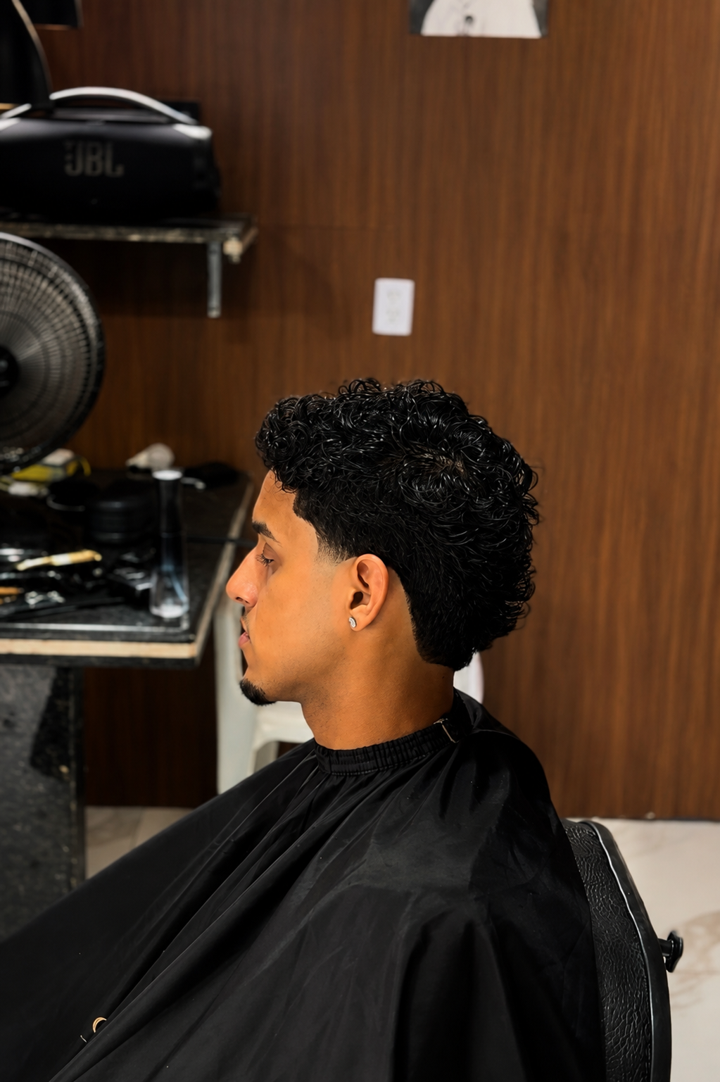 Corte finalizado na Cavalini Barber